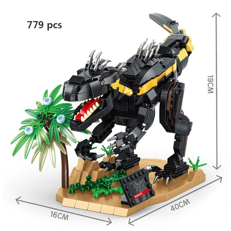 Конструктор Парк Юрского периода индорапторы тираннозавр игрушечные блоки