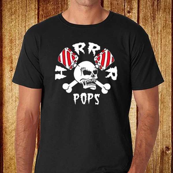 

New Horrorpops Skull And Candy Punk Rock Band Men'S Black T-Shirt