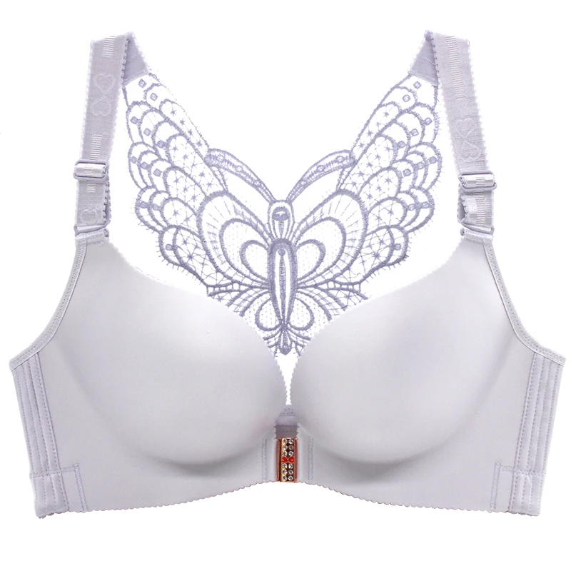 Новый продукт бюстгальтер с пряжкой спереди большого размера эффектом пуш-ап