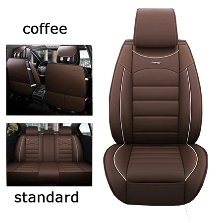coffee standard Универсальные кожаные автомобильные чехлы для Mini One Cooper R50 R52 R53 R55 R56 R60 R61 PACEMAN COUNTRYMAN автомобильные аксессуары автомобильные чехлы - Название цвета: coffee standard