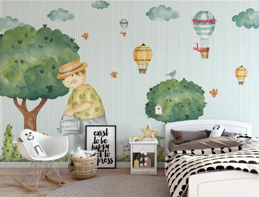 Настенные 3D-обои на заказ современный минималистичный мультяшный персонаж