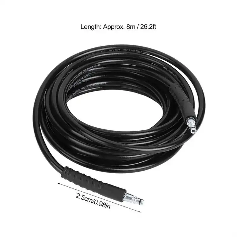 

Water Hose 8m High Pressure Washer Cleaning Hose Water Pipe Tube Accessories