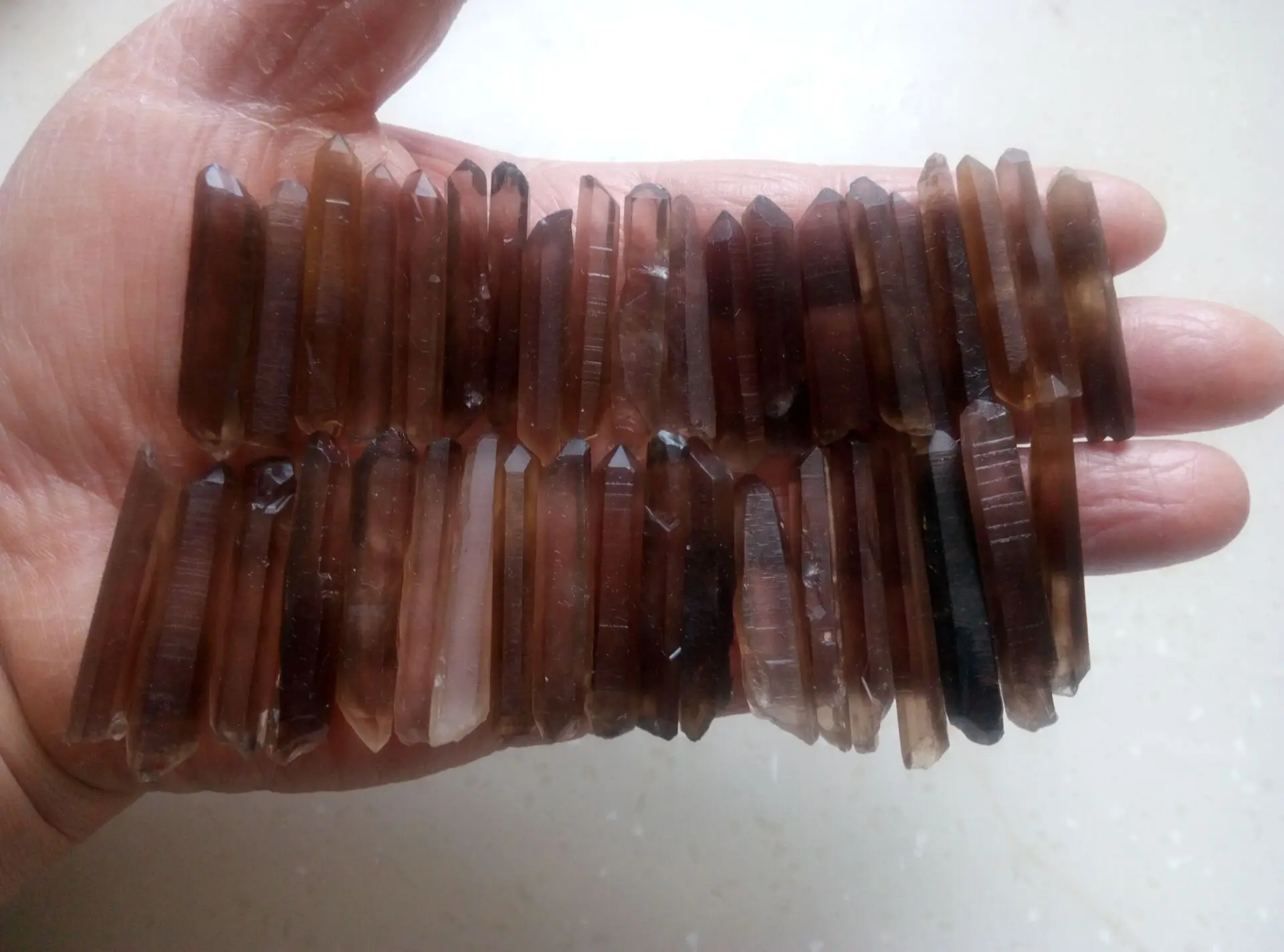 50 шт./партия маленькая палочка из натурального дымчатого кварца 40 г|Камни| |