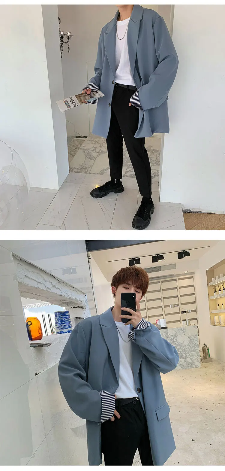 

Men's British Style Oversized Blazer Mens Casual Coats & Jackets Casual Blazers Casual loose Spring and Fall Jacket