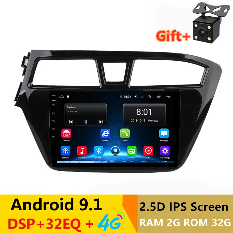 9 &quot2G RAM 32G ROM Android автомобильный DVD видео плеер GPS для HYUNDAI I20 2014 2015 2016 2017 2018 Радио