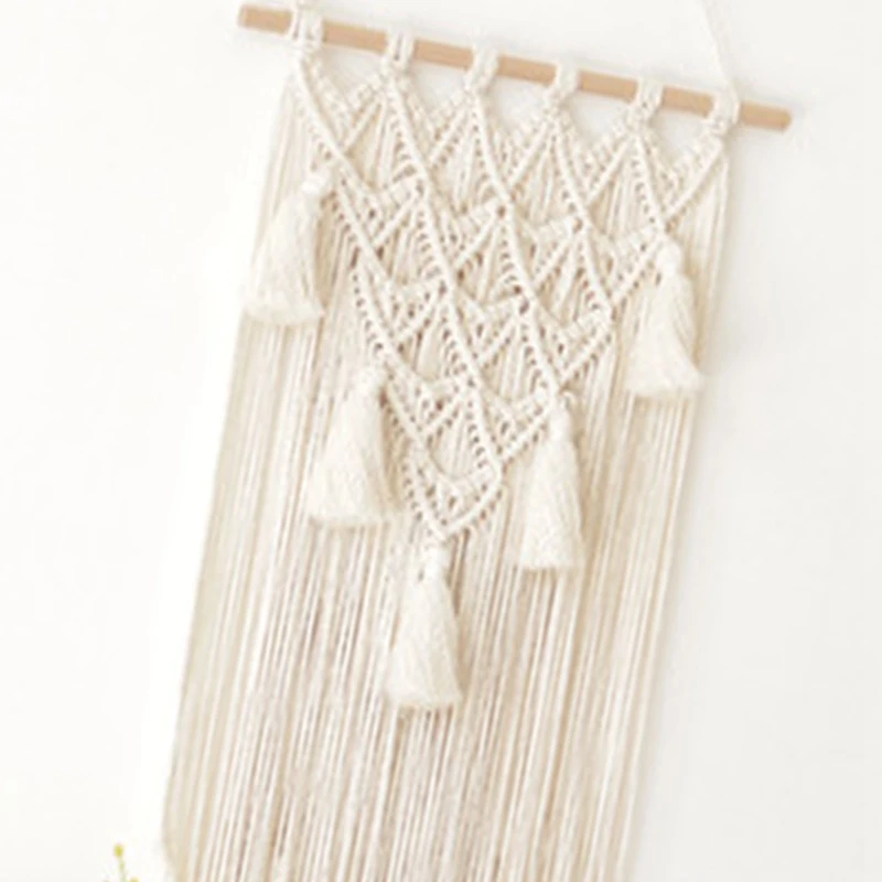 

Macrame Handmade Wall Hanging Home Decoration Bohemian Handmade Woven Pure Cotton Tapestry Geometric Home Decor