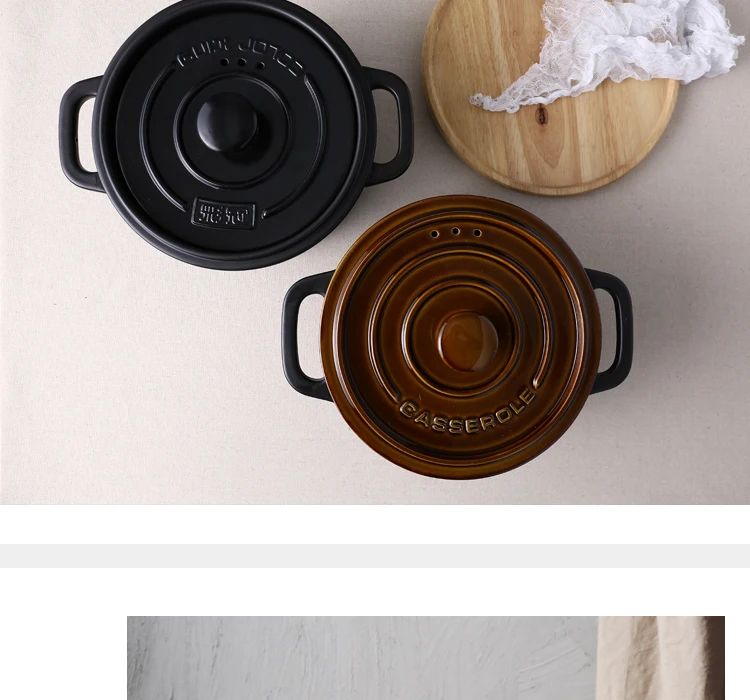 Японский стиль кастрюля eramic pot Бытовая кастрюля открытая огнеупорная жаростойкая суп посуда для заварки пузатую кастрюля для тушения