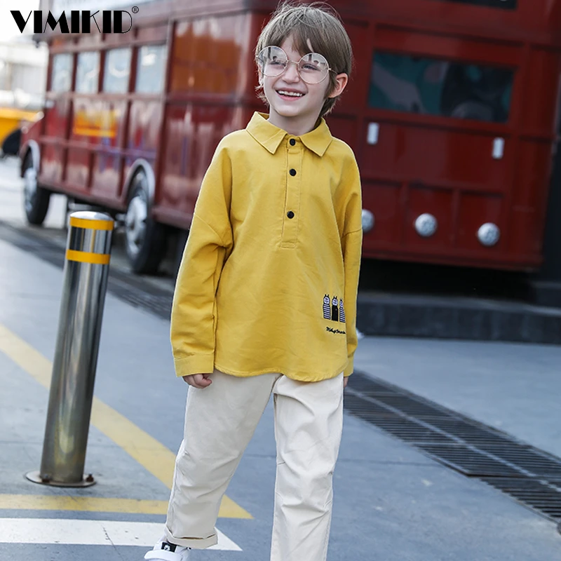 Новинка осени 2019 комплект одежды для мальчиков рубашка с длинным рукавом