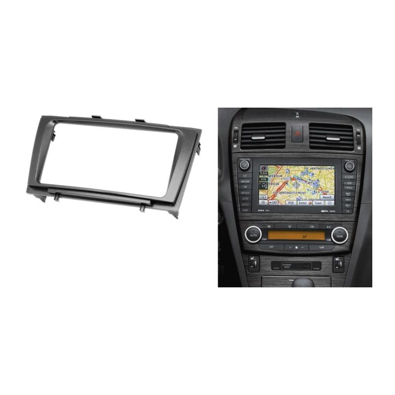 Double Din fascia for Toyota Avensis 2009-2011 Stereo Panel Radio Dashboard DVD Dash kit Refitting Installation Frame CD Bezel | Автомобили