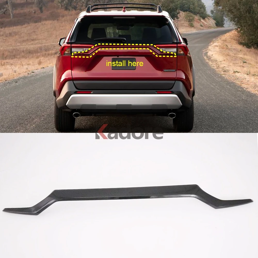 Для Toyota RAV4 RAV 4 углеродное волокно задняя верхняя крышка багажника Накладка багажника защитная полоса для багажника внешние аксессуары