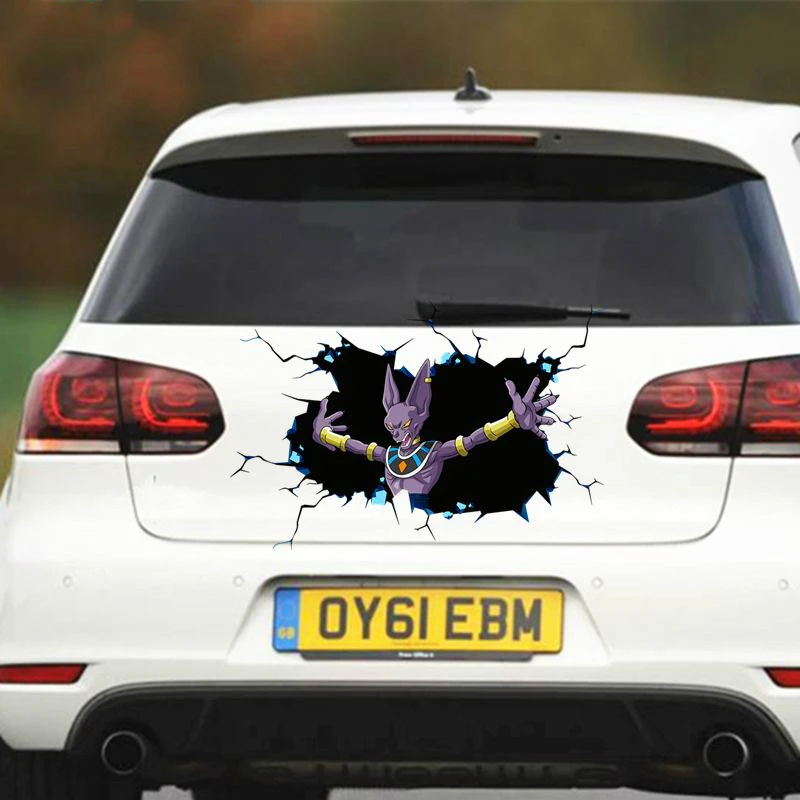 

15cmX13cm 3D Dragon Z Super Anime Sticker Vinyl Japanese Anime Decals Car Stickers Laptop Car Accessories