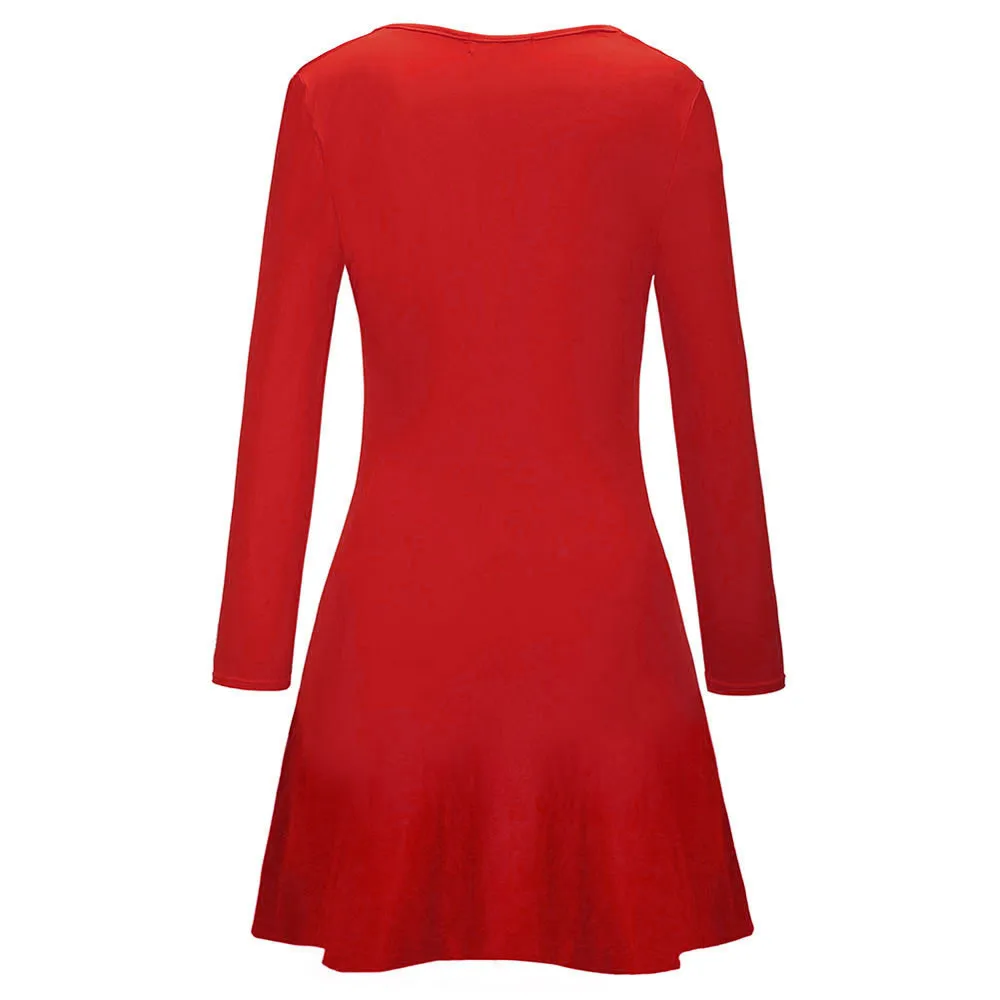 Новые модные женские платья 2019 дизайны высокого качества с рождественским