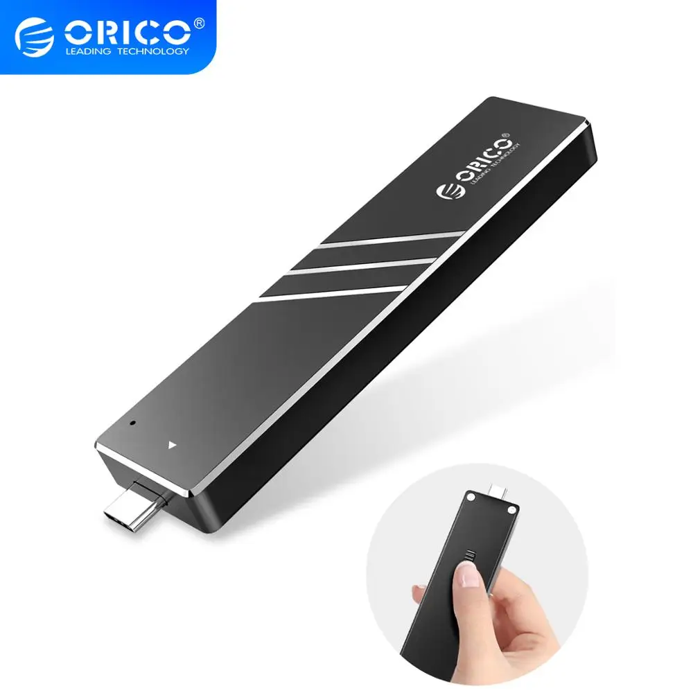 Чехол ORICO 10 Гбит/с M2 NVMe SSD с выдвижным интерфейсом типа C USB3.1 UASP M.2 USB NVME корпус