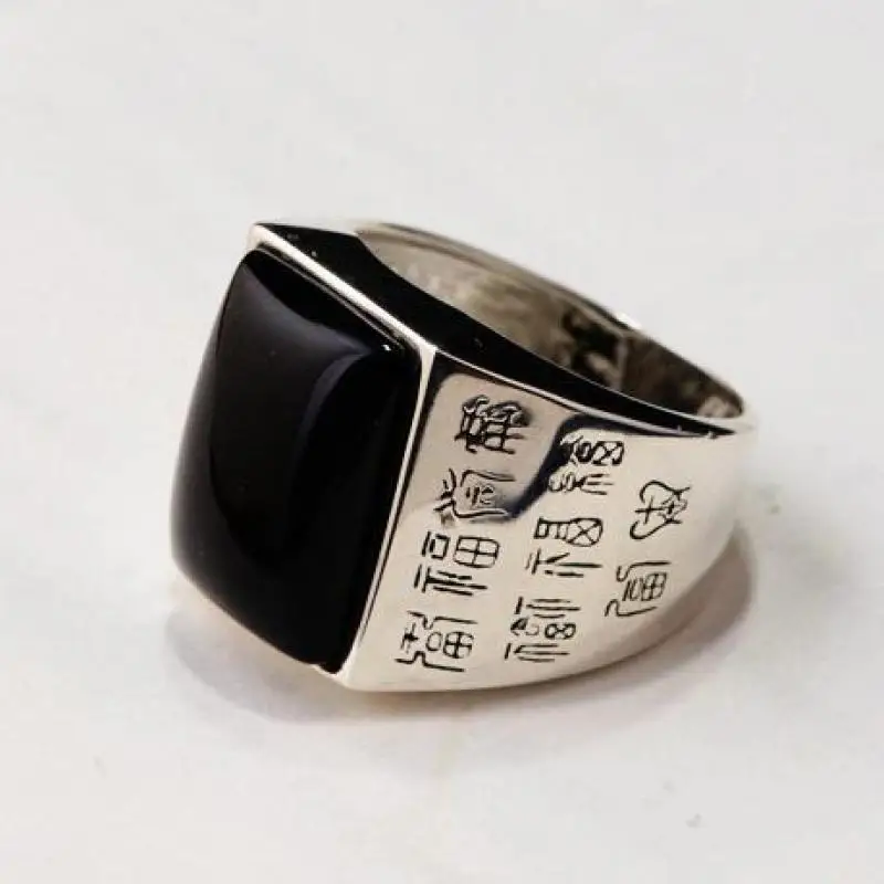 Настоящее 925 пробы серебряные мужские кольца выгравированы различные