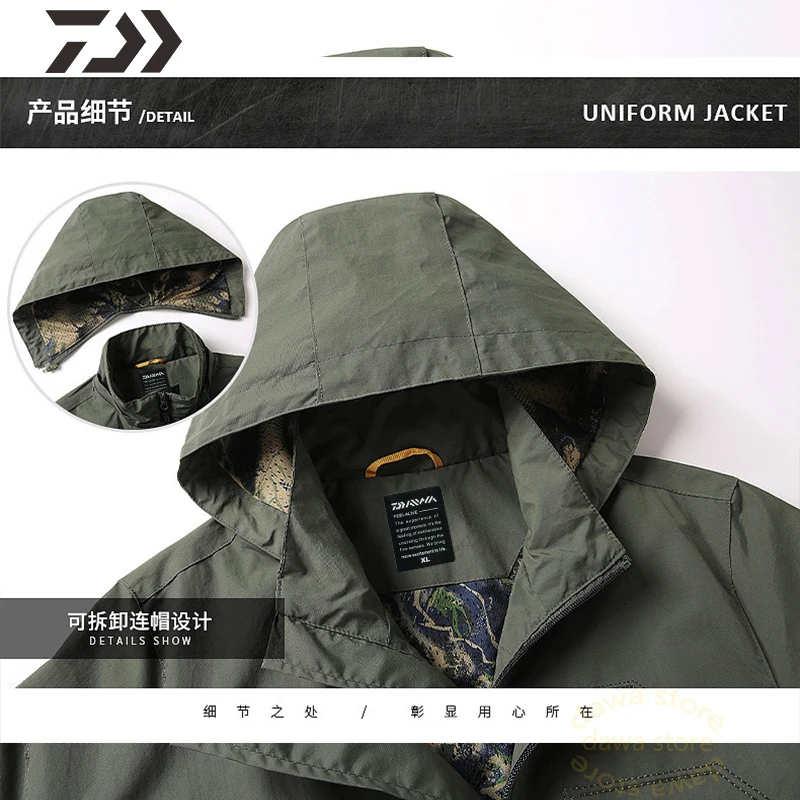 

Men Fishing Jacket Thin Autumn Fishing Clothes Waterproof Durable Fishing Shirt Multi-pocket Outdoor Clothing Men Coat