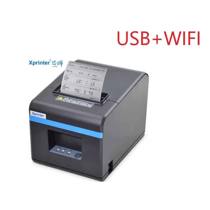 N160II WIFI USB Xprinter 80 мм Термальный чековый принтер автоматическая резка ресторан кухня Pos принтер USB Lan параллельный Wifi принтер Bluetooth принтер - Цвет: N160II WIFI USB