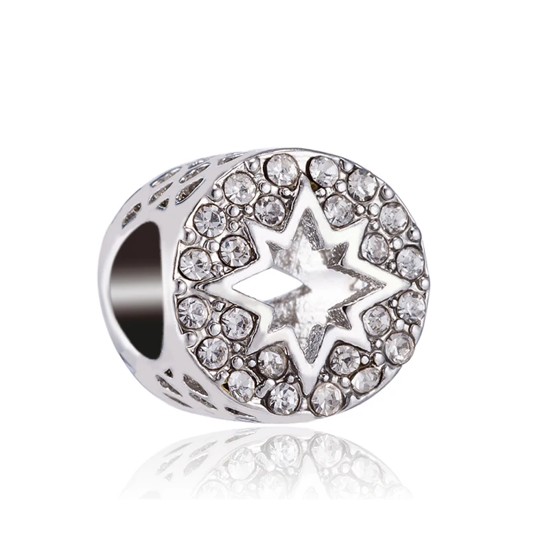 Низкая цена хрустальные крылья сова шляпа Звезды Крест Подвески шармы Pandora