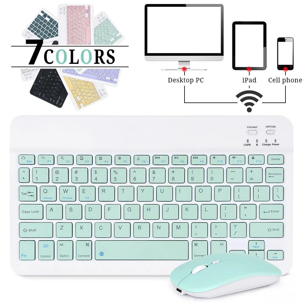 Мини Беспроводная Bluetooth-совместимая клавиатура и мышь для телефона Ipad