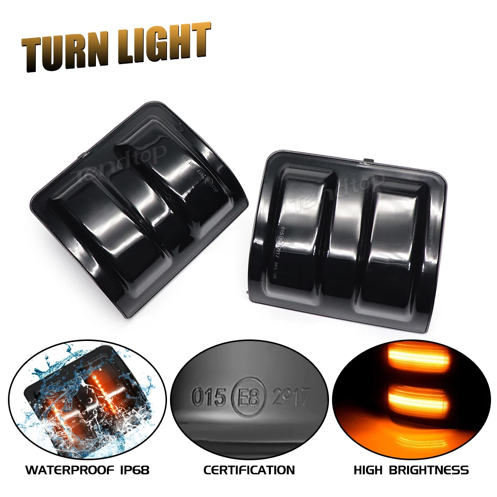 

12v For Ford F250 F350 F450 2008-2016 Super Duty LED Flashing Turn Signal Side Mirror Light Repeater Lamp Car Tuning DRL