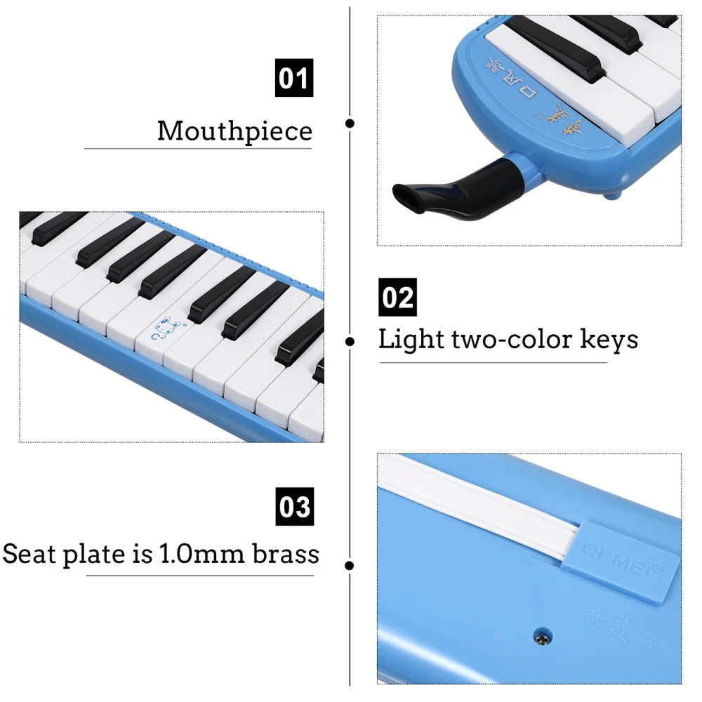 

1 Set of 32 Keys Melodica Teaching Instrument Students Melodica with Mouthpiece