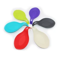 kitchen silicone spoon rest flexible almond shaped silicone kitchen utensil rest ladle spoon holder