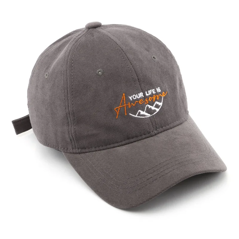 FS 2023 Trendy Summer Hat For Women Brown Cotton Baseball Cap Small Face Men Outdoor Windproof Trucker Casquette Homme |