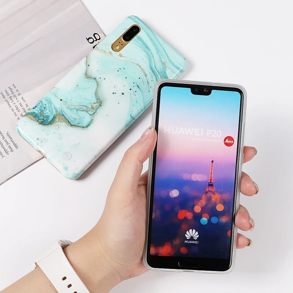 Чехол для телефона LOVECOM для huawei mate 30 20 Pro Lite P30 P20 Pro Lite Nova 4 3 3e винтажная мягкая задняя крышка IMD с треснутым мрамором