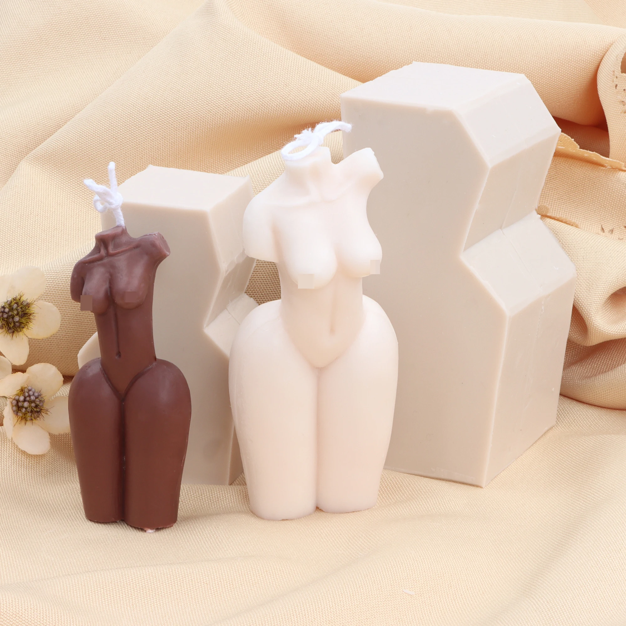3D Сексуальная женская форма для тела в виде свечи, художественная статуя, женское тело, сломанная рукоятка, Женская восковая статуя ручной р...