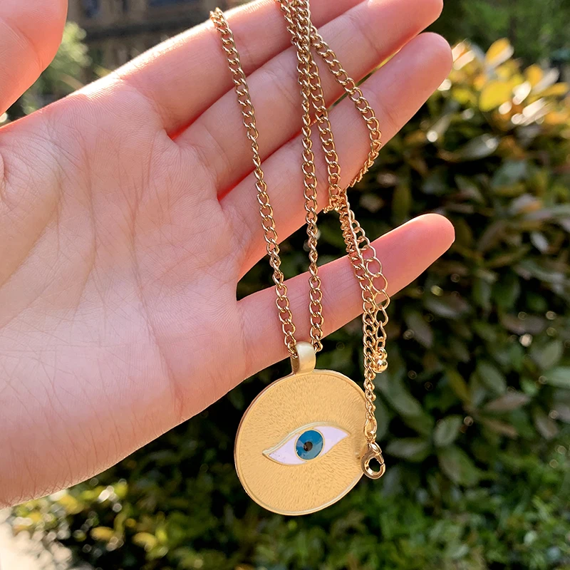 Ожерелье с подвеской SAY Evil Eye золотое ожерелье многослойная цепочка пробы цветком
