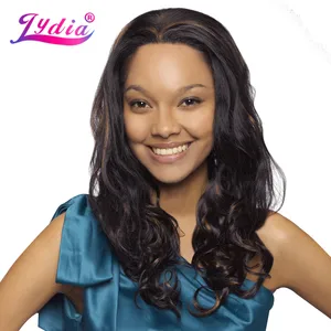 Лидия синтетический передний кружевной парик длинные волосы натуральный волнистый парик высокая плотность швейцарское кружево ежедневноВечеринкакосплей женские волосы полные парики