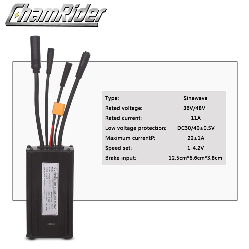 Контроллер электровелосипеда водонепроницаемый сочленитель 36 в 48 500 Вт 22A 9 Mosfet