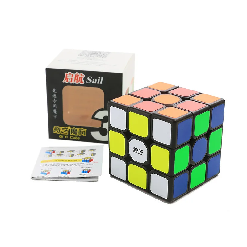 QIYI QIHANG W 3x3x3 Cube 3x3 Magic Cubes Professional 5 6 см черно белая наклейка скоростная головоломка