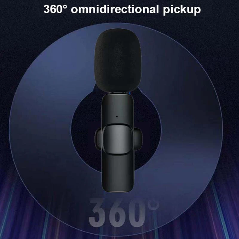 wireless noise reduction lavalier microphone portable audio and video recording microphone for iphone and android game phones free global shipping