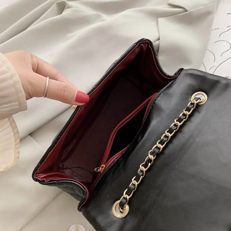 

Quilted Mini Hand Bags Women Designer Luxury Brand Chain Crossbody Bags for Women 2020 PU Leather Shoulder Bag Small Handbag Sac