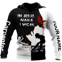 fashion carpenter in jesus name i work casual hoodie spring unisex 3d print sublimation zipper pullover long sleeve sweatshirt