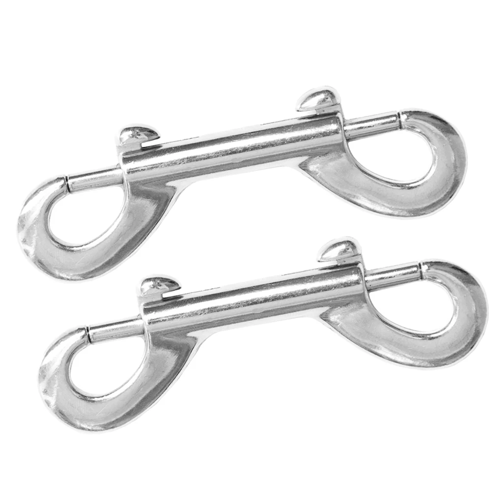

2PC Heavy Duty Carabiner Double Ended Snap Hook Trigger Clip Bolt Horse Pet