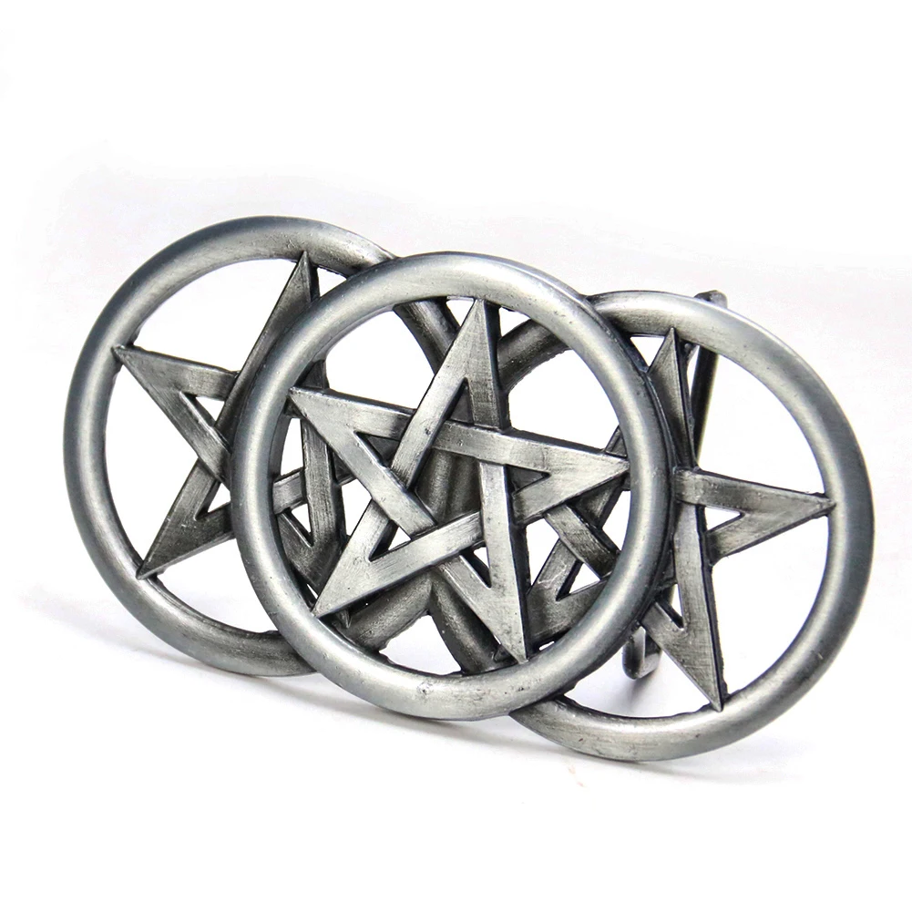 

Пряжка для ремня со звездами, Модные полые пятиконечные звезды, сатана, Люцифер, дьявол, круг, мужские и женские джинсы, аксессуары для ремня ...