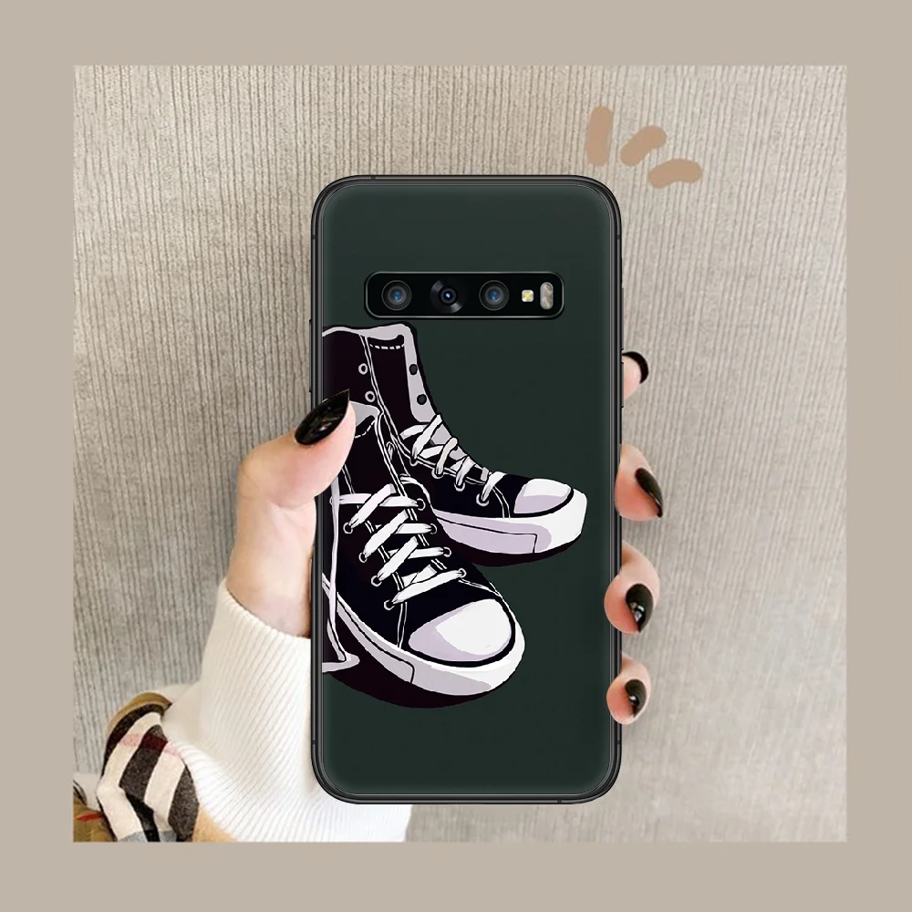 

Canverse logo Phone Case Cover Hull For Samsung Galaxy S 7 8 9 10 e 20 FE edge uitra plus Note 9 10 20 black Coque Silicone Cell