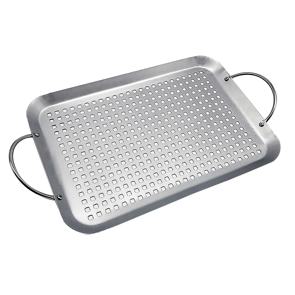 Гриль для барбекю из нержавеющей стали гриль-поддон овощей хлеба колбасы плоская