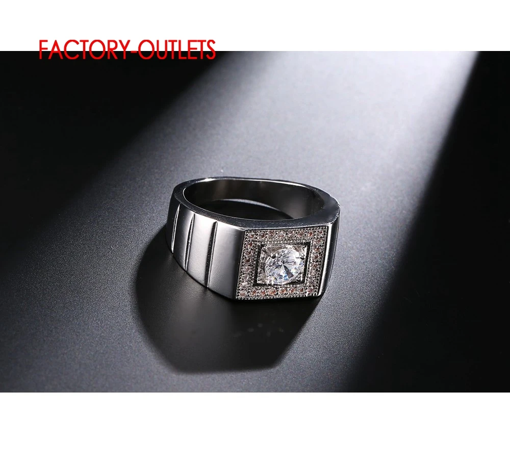 Top Quality Pretty Wide Band Wedding/Party Ring With Full Crystal For Women/Men 925 Fashion Jewelry Rings | Украшения и