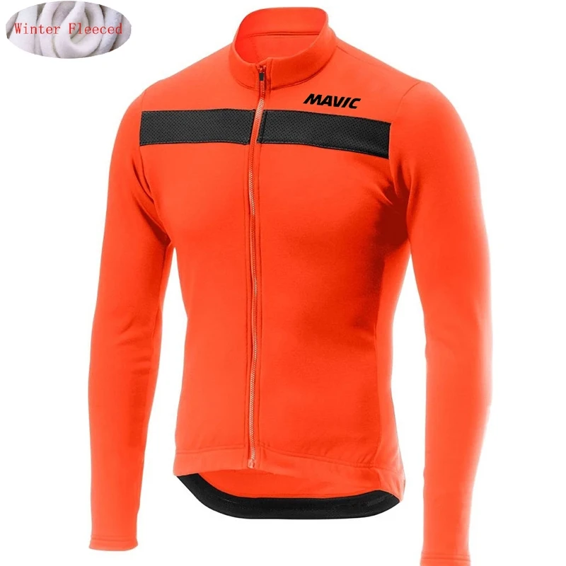 Мужская теплая велосипедная куртка MAIVC зимняя из флиса для велоспорта верхняя