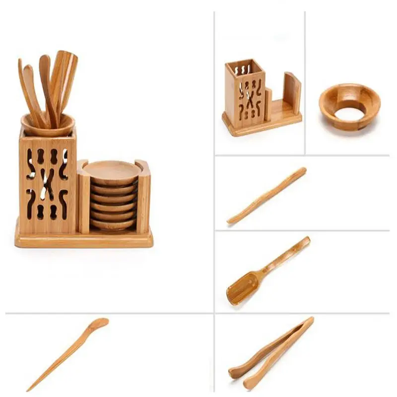 Бамбуковый чайный набор [GRANDNESS] чайные аксессуары кунг-фу-ситечко щипцы ложка