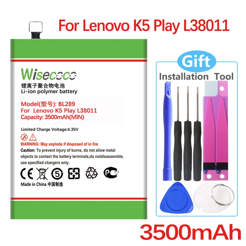 

WISECOCO BL289 Battery For Lenovo K5 Play L38011 High Quality Phone