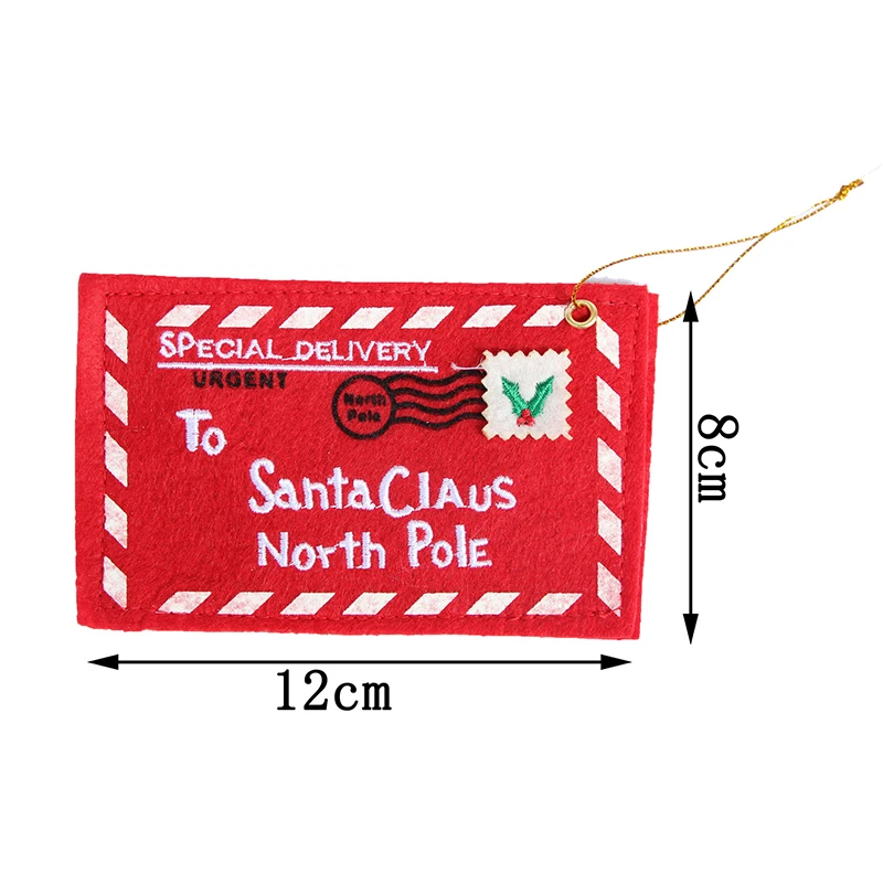 Red Navidad Santa Claus Envelope Hanging Ornaments Christmas Decorations For Home New Year Xmas Tree Card Decoration | Дом и сад