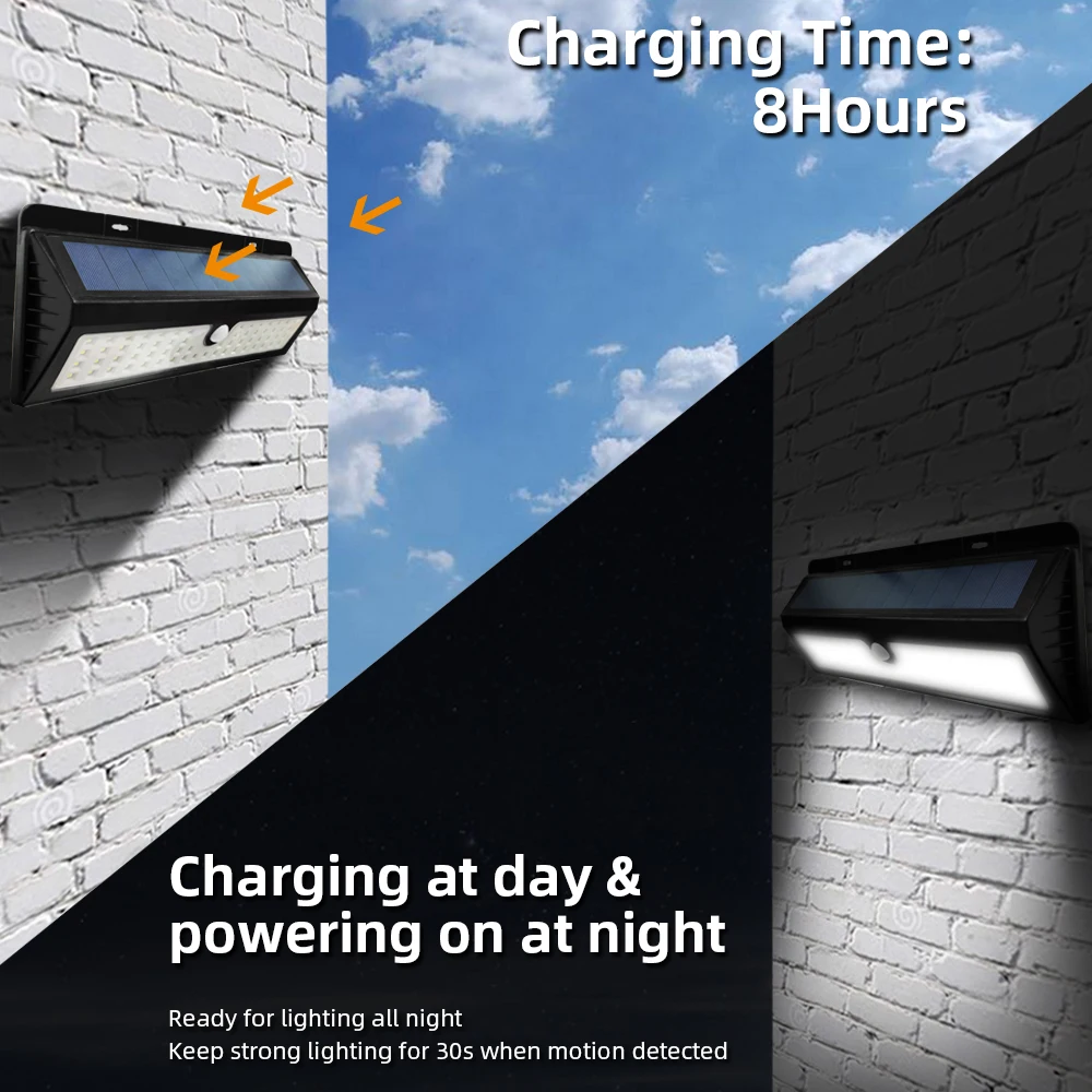 62 светодиодный настенный солнечный светильник Открытый охранный ing Ночной с
