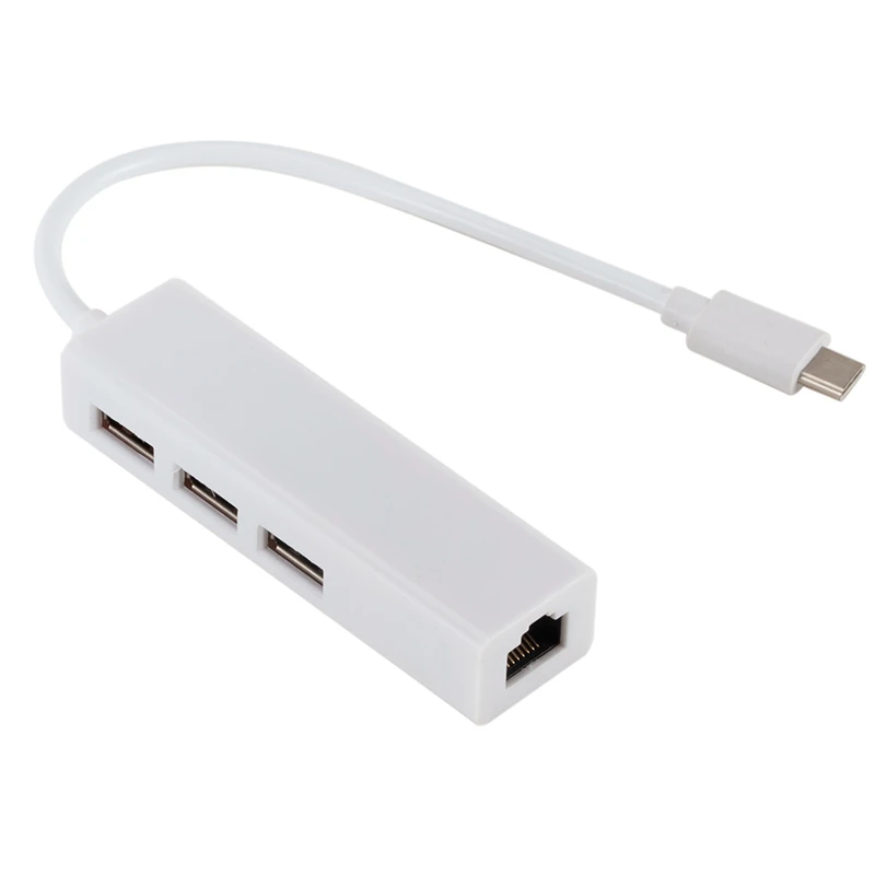USB C к Ethernet адаптер с Type USB2.0/3 0/PD хаб 3 порта RJ45 сетевой карты Lan для типа| |