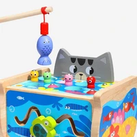 magnetic fishing game baby puzzle teaching aids preschool wooden montessori toys early educational toys for children girls gifts