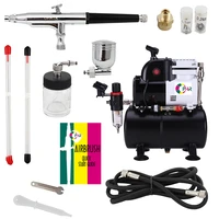 ophir 0 2mm0 3mm0 5mm dual action airbrush kit with pro air compressor double switch for diy cake hobby set ac116074