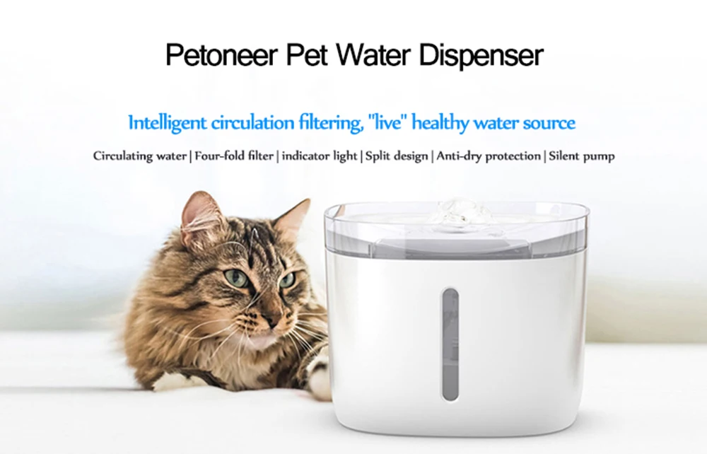 Xiaomi Mijia Petoneer Pet диспенсер для воды автоматический для собаки кошки чистая вода маленький питомец диспенсер для воды питомец