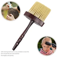 barber neck duster brush natural wood handle broken hair brush for hair cleaning